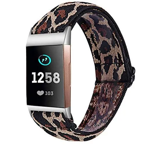 Produktbild: TRISTRAPS Nylon Weich Uhrenarmband Kompatibel mit Fitbit Charge 3/Charge 4, Dehnbar Elastizität Ersatzband für Fitbit Charge 3/Charge 4 mit Männer und Frauen