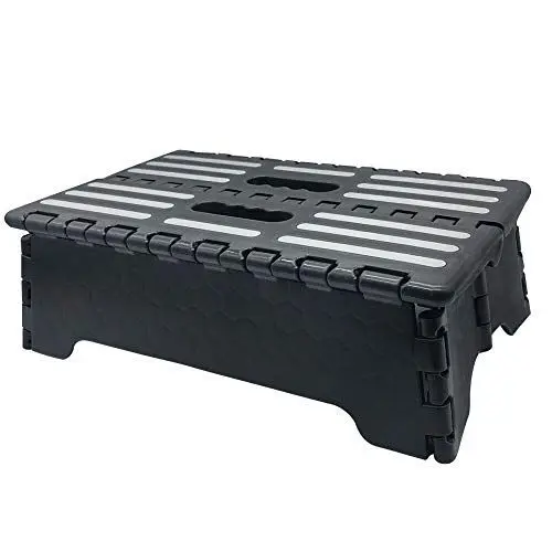 Produktbild: Tritthocker Tragbarer Faltbarer Klapphocker Küchenhocker Klapptritt Kinderfußbank Anti-Rutsch Oberfläche und Anti-Rutsch Füße Aufstiegshilfer Hocker für Ältere, Kinder Kleiner, Bad, Schlafzimmer