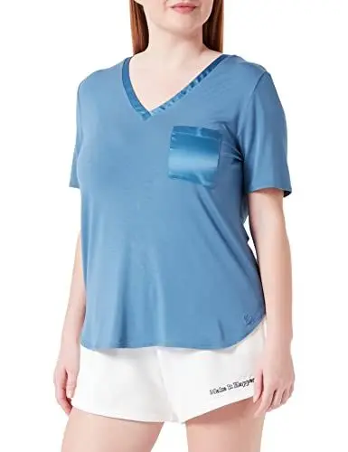 Produktbild: Triumph Women's Climate Aloe Top SSL Pyjamaoberteil, Liberty Blue, 40