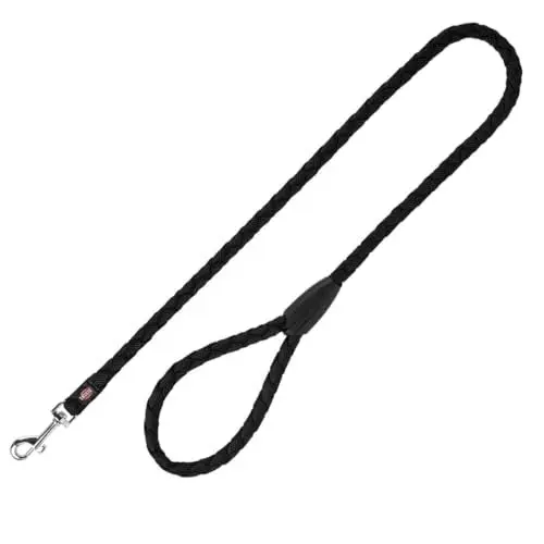 Produktbild: TRIXIE Hundeleine Cavo Leine S–M, 1,00 m ø 12 mm in schwarz - kurze Führleine für den Hund mit guter Kontrolle - für kleine bis mittelgroße Hunde - 143401