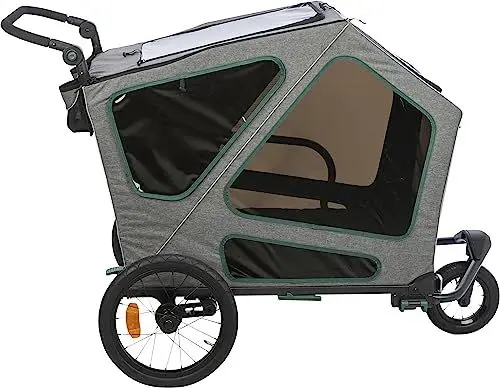Produktbild: TRIXIE Jogger-Umbausatz für Hundeanhänger – Frontrad mit 360°-Gelenk – macht Fahrradanhänger zum Hundebuggy – wendig, arretierbar & abnehmbar – Zubehör für Hundefahrradanhänger