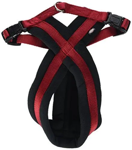 Produktbild: TRIXIE Premium Touren-Geschirr Größe M–L: Brustumfang 50–90 cm/25 mm in rot - sportliches Hundegeschirr mit angenehmer Vliespolsterung, stufenlos verstellbar für mittelgroße Hunde, 204003