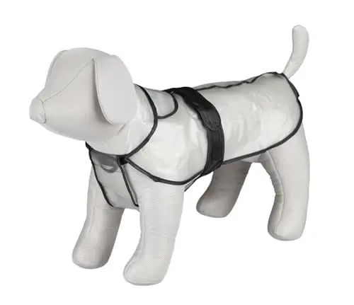 Produktbild: TRIXIE Regenmantel Tarbes für Hunde L transparent – Hunde-Regenjacke mit reflektierenden Elementen für mehr Sicherheit im Dunkeln – bequem & verstellbar - 3006
