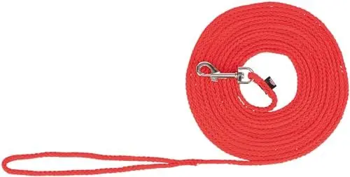 Produktbild: TRIXIE Schleppleine S–M, 15 m ø 5 mm in rot - Lange Hundeleine für Training und Outdoor - für kleine bis mittelgroße Hunde - 19773
