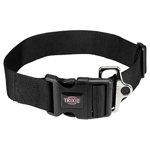 Produktbild: TRIXIE Premium Halsband Größe L–XXL: Halsumfang 55–80 cm/50 mm in schwarz - stufenlos verstellbares Hundehalsband für sehr große Hunde, neoprengepolstert, 1999401