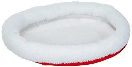 Produktbild: Trixie 28631 Kuschelbett, 47 × 38 cm, wollweiß/rot