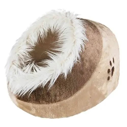 Produktbild: Trixie 36282 Kuschelhöhle Minou, 41 × 30 × 50 cm, beige/braun