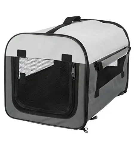 Produktbild: TRIXIE Hundebox Vario, 99x65x71 cm – komfortable Hundebox für kleine bis mittelgroße Hunde – gemütlicher Rückzugsort für deinen Vierbeiner – sicher & hochwertig - 39724