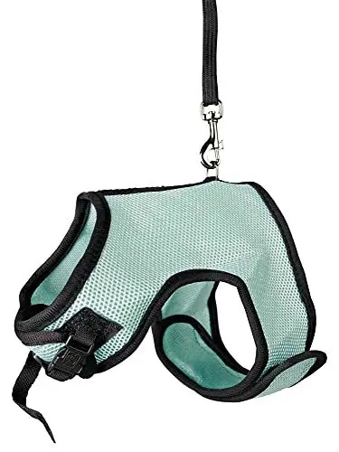 Produktbild: TRIXIE Softgeschirr mit 1,20 m Leine - für Kleintiere - Bauchumfang stufenlos verstellbar zwischen 18 - 25 cm – Klett- und Schnappverschluss - verschiedene Farben - zufällige Auswahl - 61512