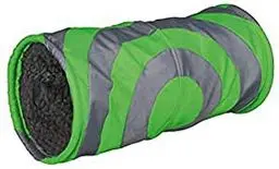 Produktbild: Trixie 6284 Kuscheltunnel für Kleintiere, ø 15 × 35 cm, grau/grün