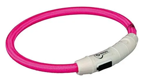 Produktbild: Trixie Flash Leuchtring USB M - L (45 cm/ø 7 mm) pink