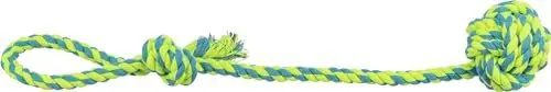 Produktbild: Trixie Spieltau mit eingeflochtenem Ball, ø 7/50 cm, petrol/lime, 3269, Baumwolle/Polyester