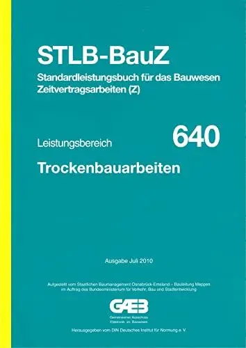 Produktbild: Trockenbauarbeiten (STLB-BauZ - Zeitvertragsarbeiten)