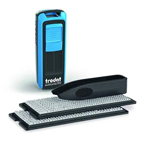 Produktbild: Trodat Pocket Printy 9512 Typomatic – Stempel mit Buchstaben zum Selber Setzen, 4-Zeilig, 47 x 18 mm