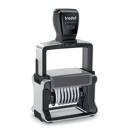 Produktbild: Trodat Professional 5558 Nummernstempel 8 Bänder, Selbstfärbend, 5 mm Schrifthöhe, Abdruck schwarz