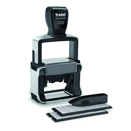 Produktbild: Trodat Stempel zum Selbst Gestalten Professional 5253, 6 Zeilig, Selbstfärbend, Abdruckfarbe Schwarz, 49 x 28 mm