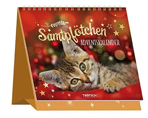 Produktbild: TRÖTSCH – Aufstell Adventskalender „Samtpfötchen“ | Weihnachtskalender mit 24 Zitaten für eine besinnliche Weihnachtszeit: Stimmungsvoller Adventskalender mit wunderschönen Katzenbildern