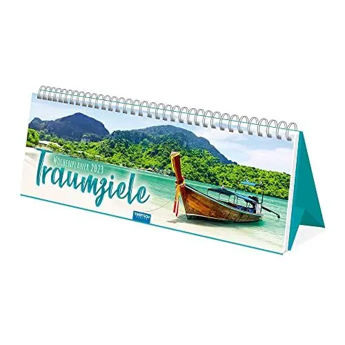 Produktbild: Trötsch Aufstellwochenkalender quer Traumziele 2023: Aufstellkalender Tischkalender
