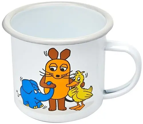 Produktbild: Trötsch Die Maus Emaille Becher Tasse Maus und Freunde