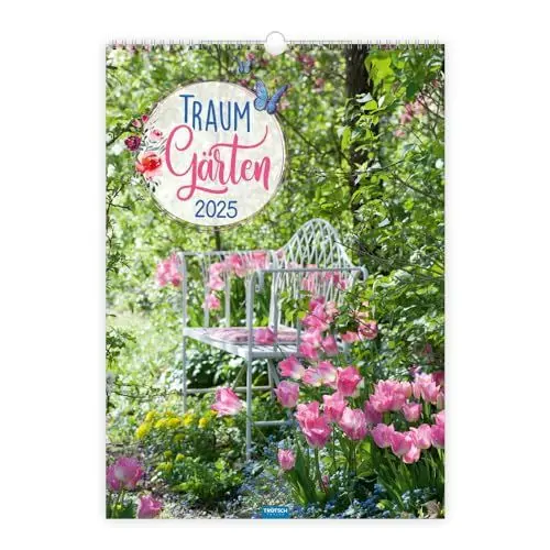 Produktbild: Trötsch Großbildkalender Traumgärten 2025: Wandkalender
