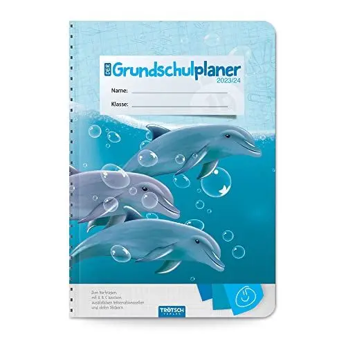 Produktbild: Trötsch Grundschulplaner Delfin 23/24: Planer Schülerkalender Hausaufgabenheft Timer für die Grundschule