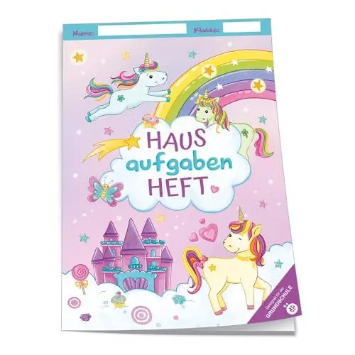 Produktbild: Trötsch Hausaufgabenheft Grundschule Einhornwelt: Schulplaner Hausaufgabenheft Timer Terminkalender