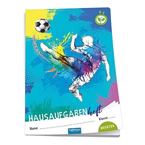 Produktbild: Trötsch Jahresbezogenes Hausaufgabenheft Grundschule Fussball 2022/2023: Planer Schülerkalender Hausaufgabenheft Timer für die Grundschule (Hausaufgabenheft: jahresbezogen)