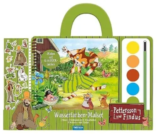 Produktbild: Trötsch Pettersson & Findus Wasserfarbenmalset: Beschäftigungsbuch Malbuch (Pettersson und Findus)