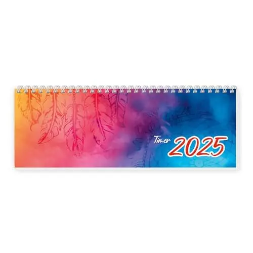 Produktbild: Trötsch Schreibtischquerkalender Timer Farben (eine Woche 2 Seiten) 2025: Tischkalender Wochenkalender