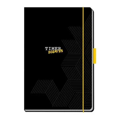 Produktbild: Trötsch Schülerkalender Specials mit Gummiband und Stifthalter Uni Black 24/25: Schulplaner Hausaufgabenheft Timer Terminkalender