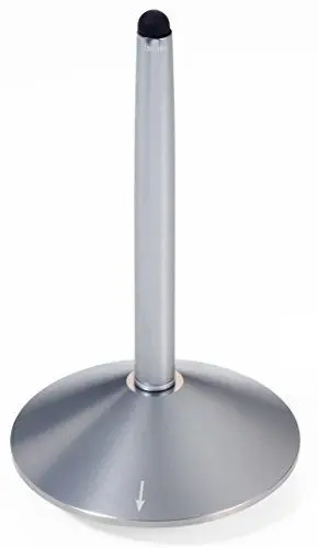 Produktbild: Troika Kugelschreiber und Eingabestift für Touchscreens, Stifthalter mit Kreiselfunktion, schwarze Mine, Aluminium, eloxierttitanfarben