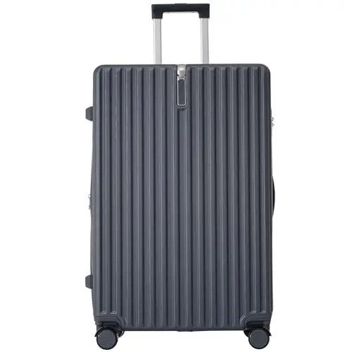 Produktbild: Trolleykoffer Set mit leichtem Rollensystem, stoßfestem Gehäusematerial, Griff mit Softtouch-Zone, Kreuzbandbefestigung innen, zusätzlicher Netzabteilung, ergonomischem Design (Grau,Größe XL)