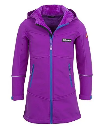 Produktbild: Trollkids Mädchen Softshell Mantel Aurland, Fuchsia/Blau, Größe 92