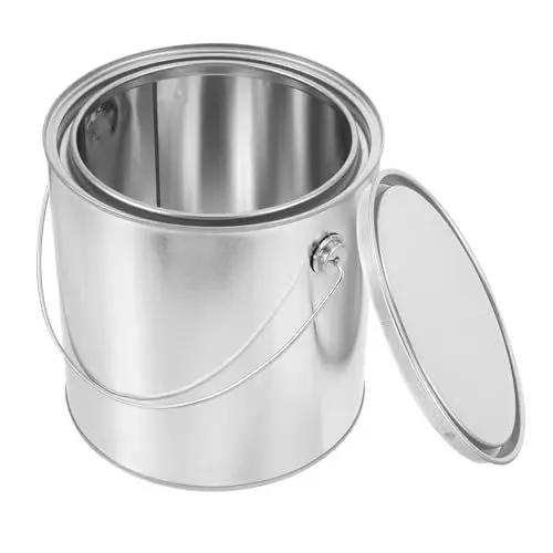 Produktbild: SEWOART Deckel Für Farbeimer Stabiler Farbeimer Aus Metall Benutzerfreundlicher Griff 3 L Fassungsvermögen Farbbehälter