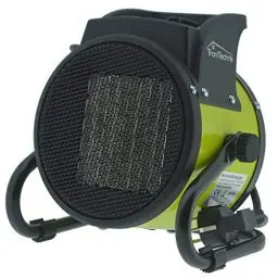 Produktbild: Tronitechnik® 2000 Watt Elektroheizer Heizlüfter Bauheizer Keramik Heizstrahler elektrisch Heizgerät mit Thermostat Elektroheizer mit 3 Heizstufen, Heizgebläse für Innen- und Außeneinsatz