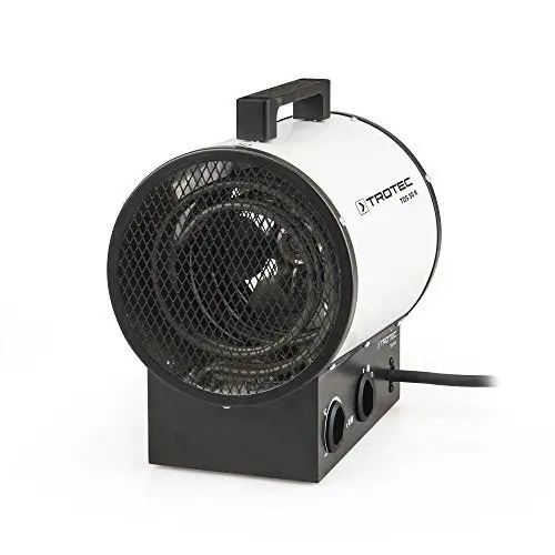 Produktbild: TROTEC Bauheizer TDS 30 R – Heizleistung 2,5 kW / 5 kW – Elektroheizer Luftmenge 580 m³/h – Heizlüfter für große Räume