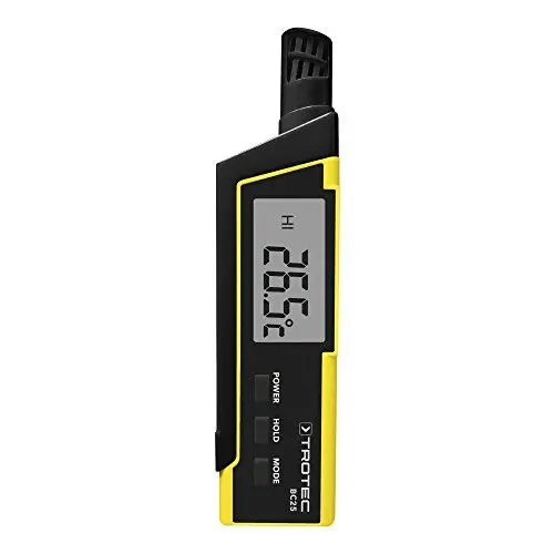 Produktbild: TROTEC Hygrometer BC25 – Luftfeuchtigkeitsmesser und Thermometer – Messbereich -20 °C bis +50 °C, Hitzeindex (HI), gefühlte Temperatur (WBGT)