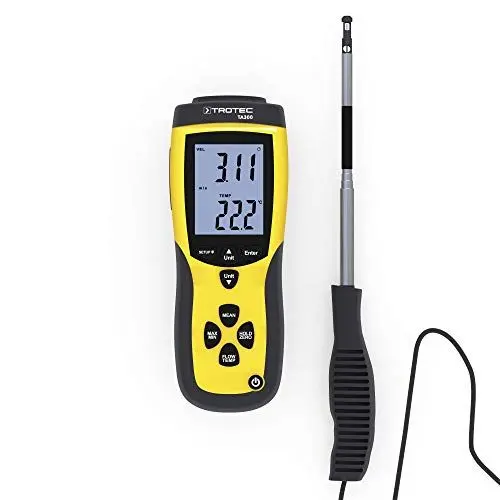 Produktbild: TROTEC TA300 Anemometer gerade Sonde inkl. cal. Zertifikat Teleskopsonde Messinstrument Ermittlung von Strömung, Temperatur und Volumenstrom Kanalmessungen Dichtheitsprüfungen