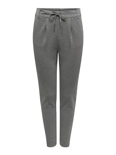 Produktbild: ONLY Damen Onlpoptrash Life Easy Col Pant PNT Noos Regular Fit Hose Mit Kordelzugverschluss Für Lounge Und Freizeit, Grigio (Medium Grey Melange),XS