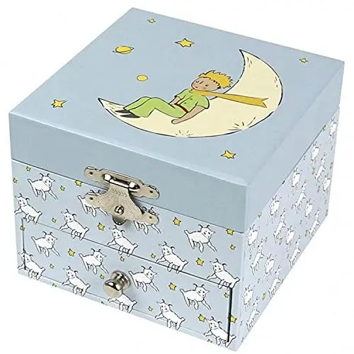Produktbild: Trousselier 6260086 Musikspieldose für Kinder, Der kleine Prinz, nachtleuchtend, Schmuckschatulle mit ausziehbarer Schublade, Schmuckkästchen, Aufbewahrung