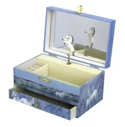 Produktbild: Trousselier 6260621 Schmuckschatulle für Kinder, Pferd Camargue, Spieluhr mit tanzender Figur und Musik, nachtleuchtend