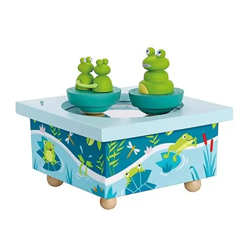 Produktbild: Trousselier 6295005 Spieluhr mit tanzenden Figuren für Kinder, Frösche, magnetisch, Musikbox, Musikspieluhr