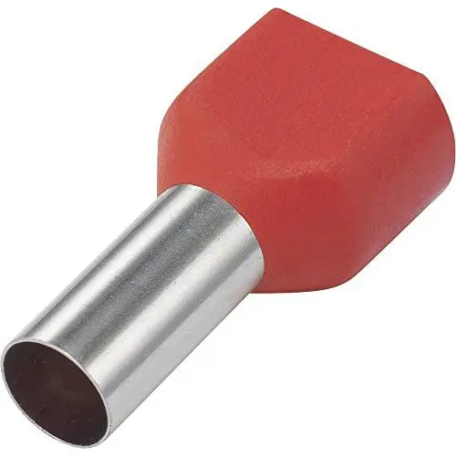 Produktbild: TRU Components Duo-ADERENDH LSEN Rot 2X10,0X14 100 St