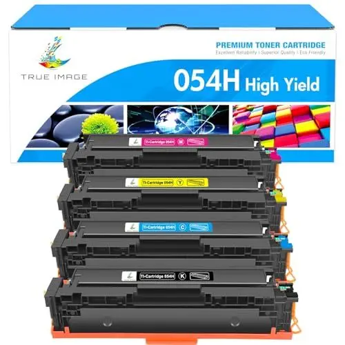 Produktbild: TRUE IMAGE 054H 054 Kompatibel für Canon 054H 054 Toner Cartridge i-SENSYS MF643Cdw MF645Cx MF641Cw LBP623Cdw LBP621Cw MF642Cdw MF644Cdw LBP622Cdw MF640C (Schwarz Cyan Gelb Magenta, 4er-Pack)