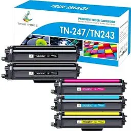 Produktbild: TRUE IMAGE TN-243CMYK TN247 Kompatibel als Ersatz Toner für Brother MFC L3750CDW TN-243 TN-247 TN243 MFC-L3750CDW DCP-L3550CDW MFC-L3770CDW HL-L3210CW HL-L3230CDW MFC-L3710CW MFC-L3730CDN 5er-Pack