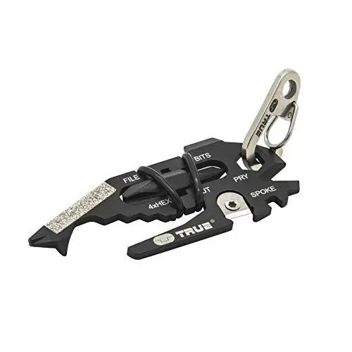 Produktbild: True Utility FishFace - 18 in 1 Multi Tool - Mit Schlüsselanhänger, Feile, Cutter Messer, Schraubendreher, Schraubenschlüssel & Flaschenöffner - Camping Zubehör