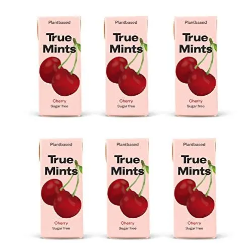 Produktbild: True Mints - 6er SET | KIRSCHE | Pflanzliche und zuckerfreie Pastillen, 6 x 13g, 78 g