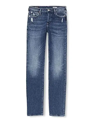 Produktbild: True Religion Damen Highrise Turnup Straight Jeans, Blau (Blue Denim 4646), 27W / 32L