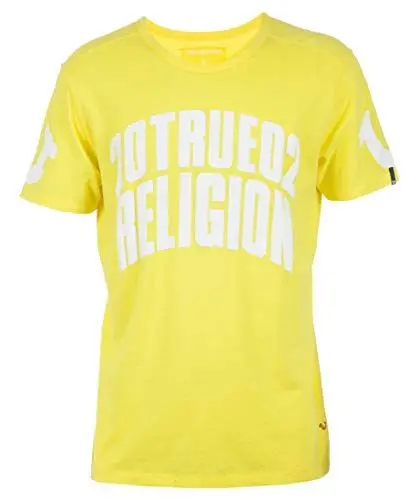 Produktbild: True Religion Herren Crew TR 20 T-Shirt, Gelb (Yellow 7000), Large