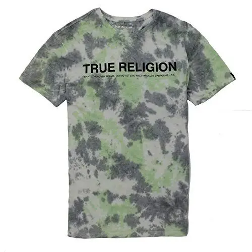 Produktbild: True Religion Herren Crewneck Tshirt Batik Castle Rock T-Shirt, Grau (Castlerock 2010), Small (Herstellergröße: S)